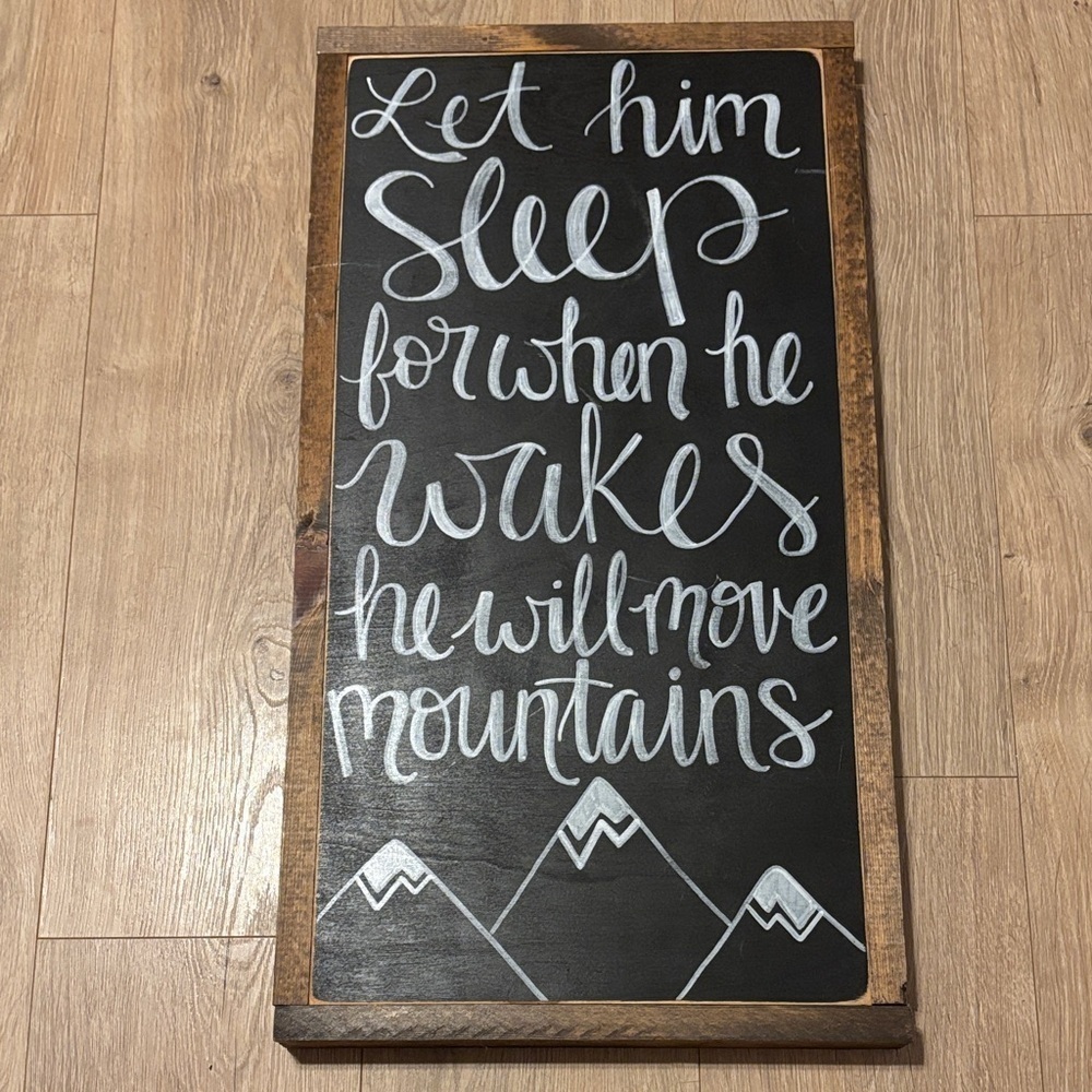 Let Him Sleep Wall Art Sign